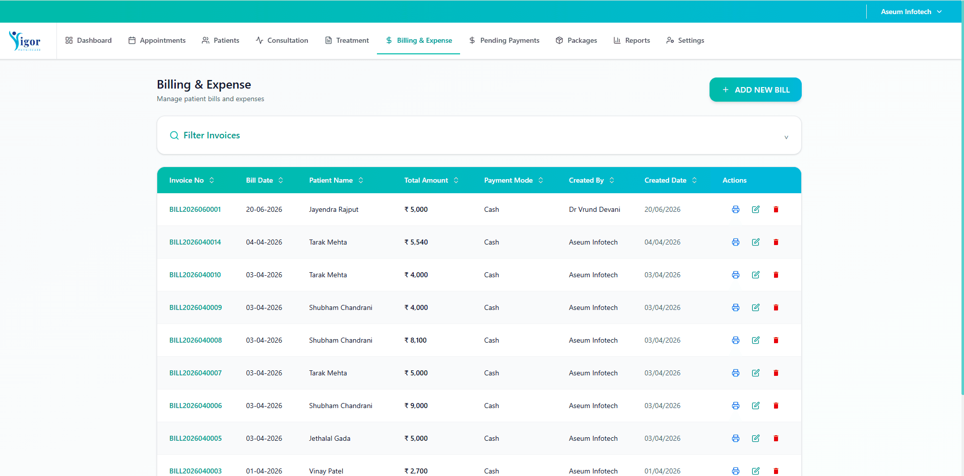 Appointment scheduling dashboard