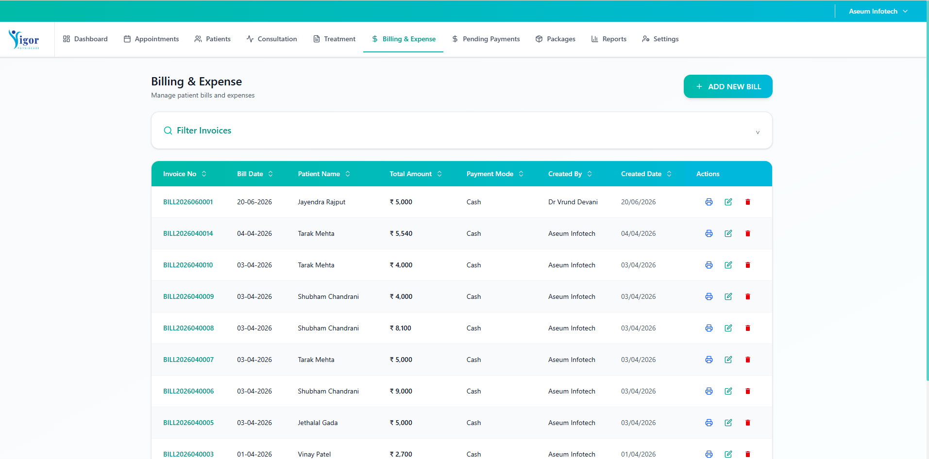Appointment scheduling dashboard